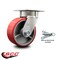 Service Caster 5 Inch Kingpinless Red Poly on Steel Wheel Swivel Caster with Swivel Lock SCC SCC-KP30S520-PUR-RS-BSL - alternate 5